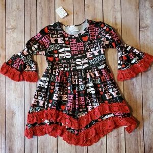 Valentine's day Boho print dress
